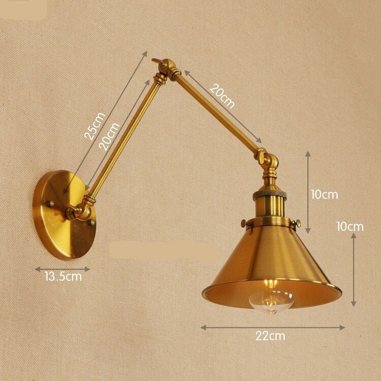 Vintage Wall Lamps With Adjustable Long Arm - Casatrail.com