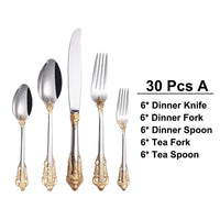 Thumbnail for Vintage Western Gold Cutlery Set - Casatrail.com