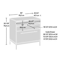 Thumbnail for Vista Key Lateral File Cabinet - Pearl Oak Finish - Casatrail.com