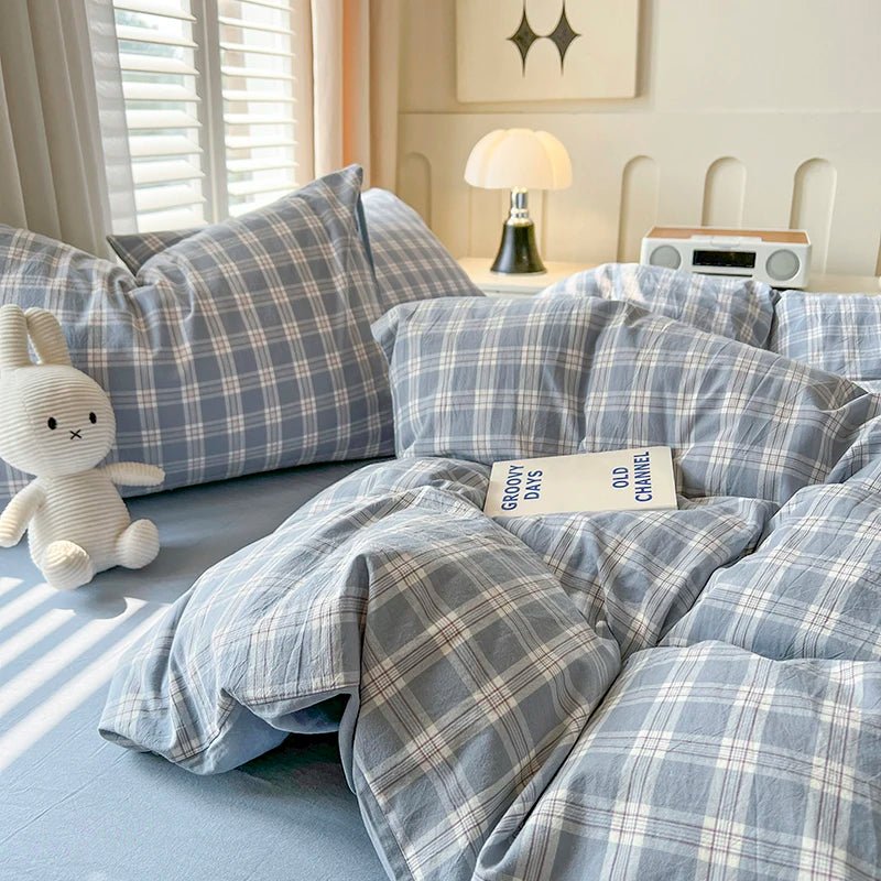 Warm Bed Linen Lattice Duvet Cover Set - Casatrail.com