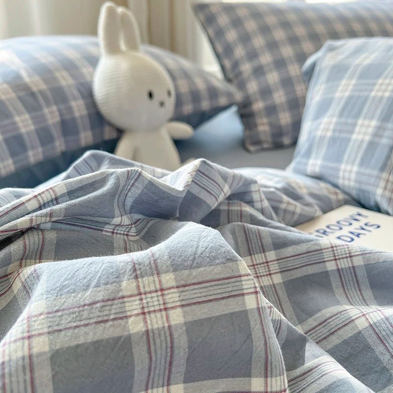 Warm Bed Linen Lattice Duvet Cover Set - Casatrail.com