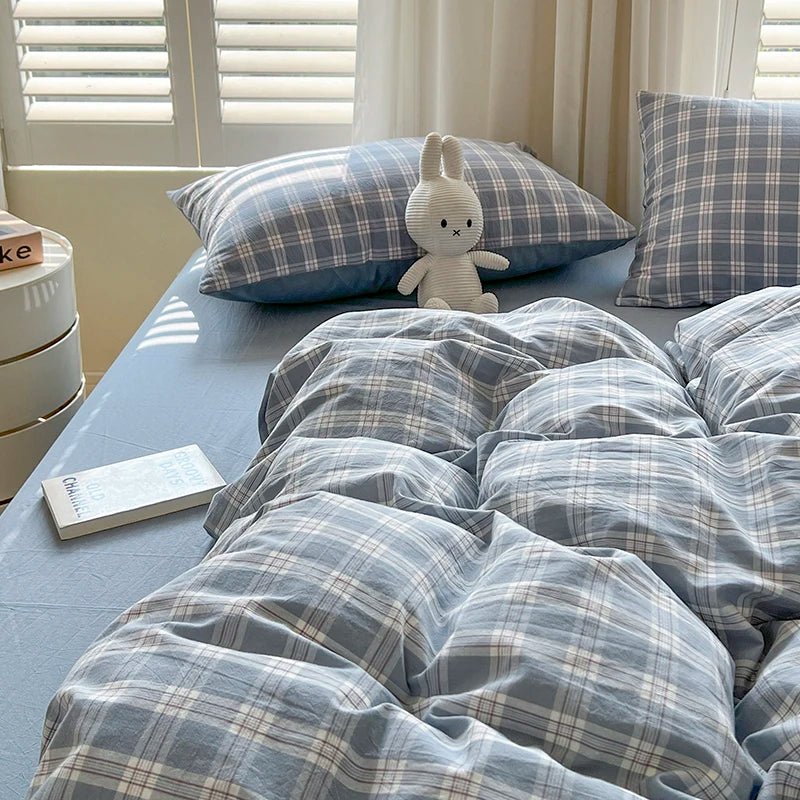 Warm Bed Linen Lattice Duvet Cover Set - Casatrail.com