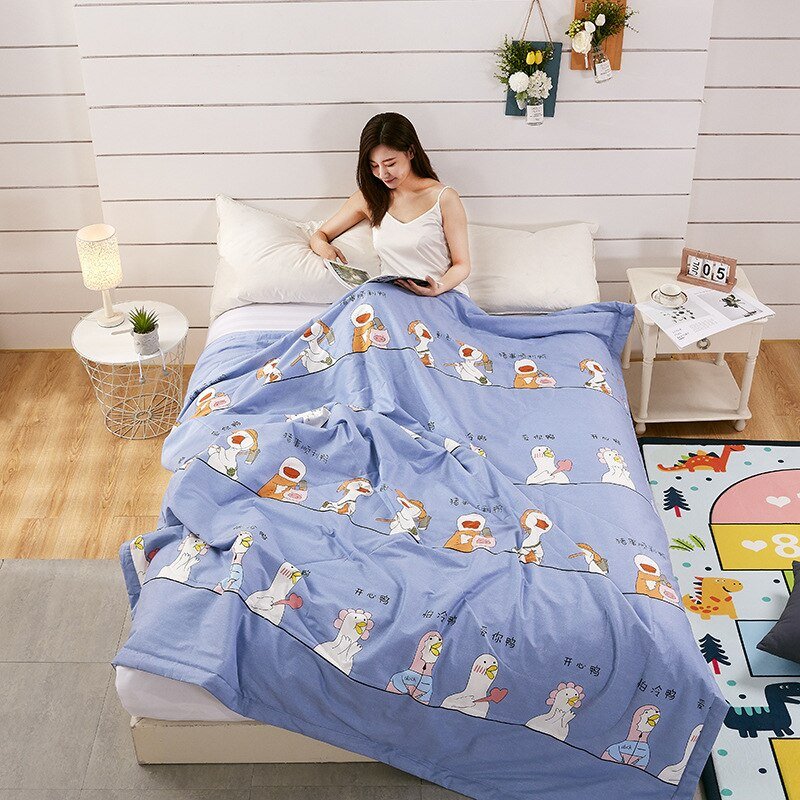 Washable Summer Cotton Quilt - Microfiber Duvet Insert - Casatrail.com