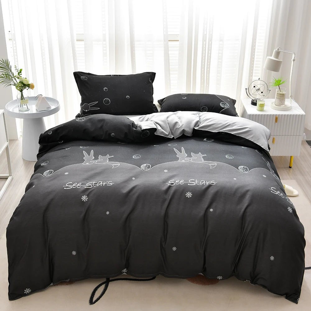 Washed Cotton 4 Piece Bedding Set - Casatrail.com