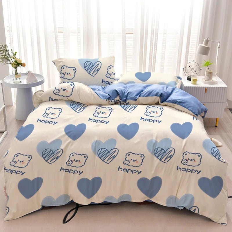 Washed Cotton 4 Piece Bedding Set - Casatrail.com