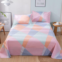 Thumbnail for Washed Cotton Flat Bed Sheets Set with 3Pcs Pillowcase - Casatrail.com