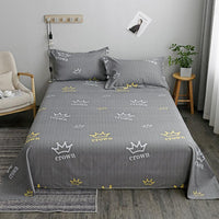 Thumbnail for Washed Cotton Flat Bed Sheets Set with 3Pcs Pillowcase - Casatrail.com