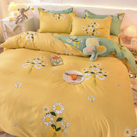 Thumbnail for Washed Cotton Microfiber Cute Bedding Set Duvet Cover - Casatrail.com