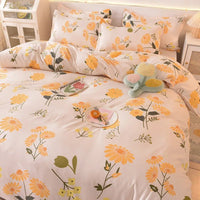 Thumbnail for Washed Cotton Microfiber Cute Bedding Set Duvet Cover - Casatrail.com