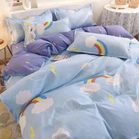 Thumbnail for Washed Cotton Microfiber Cute Bedding Set Duvet Cover - Casatrail.com