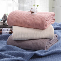 Thumbnail for Washed Waffle Pure Cotton Throw Blanket - Casatrail.com