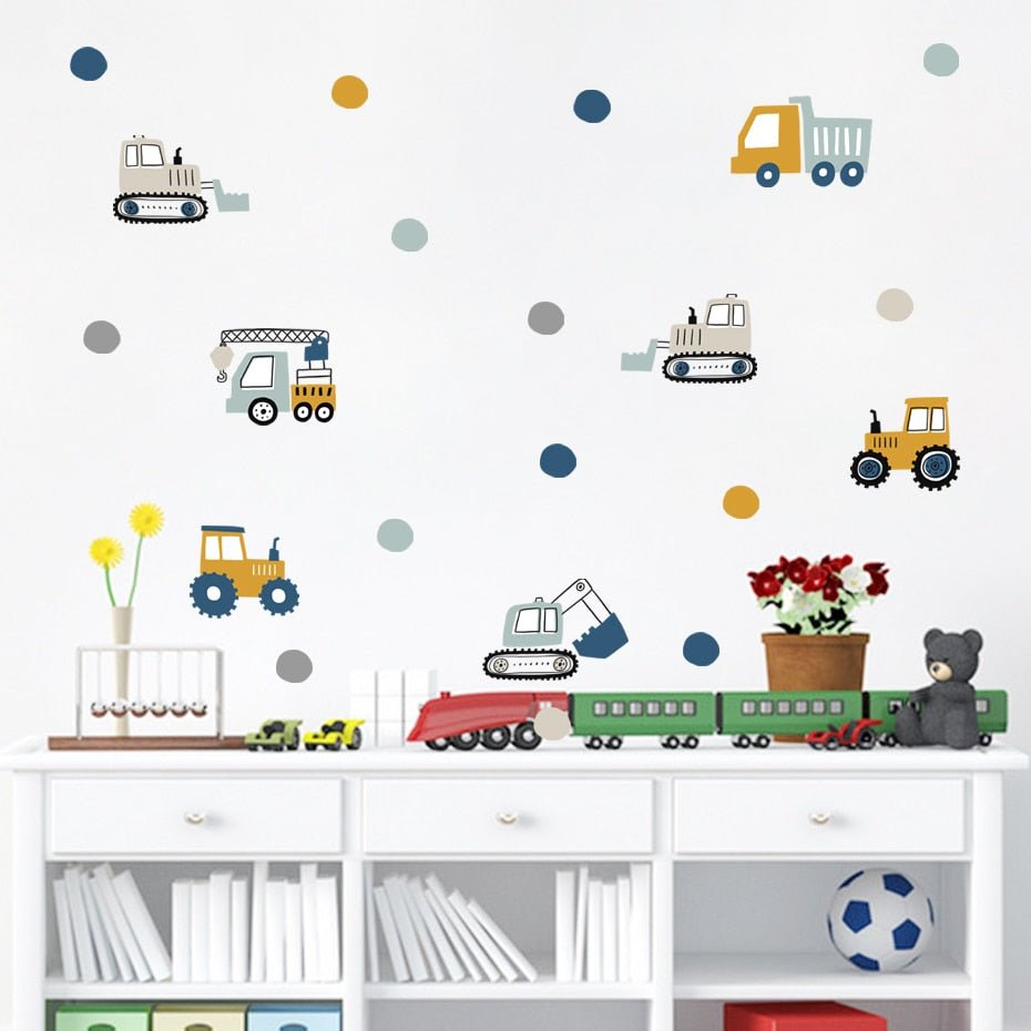 Watercolor Car Nursery Wall Sticker - Casatrail.com