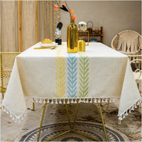 Thumbnail for Waterproof Embroidered Leaf Tablecloth - Casatrail.com