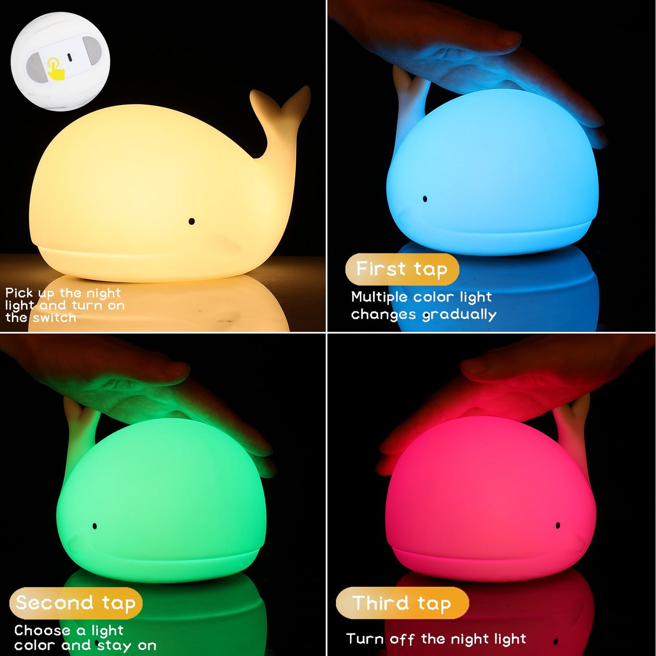 Whale 7 - Color Mini Table Lamp - Casatrail.com