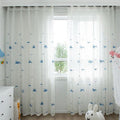 Whale Voile Curtains for Kids Bedroom