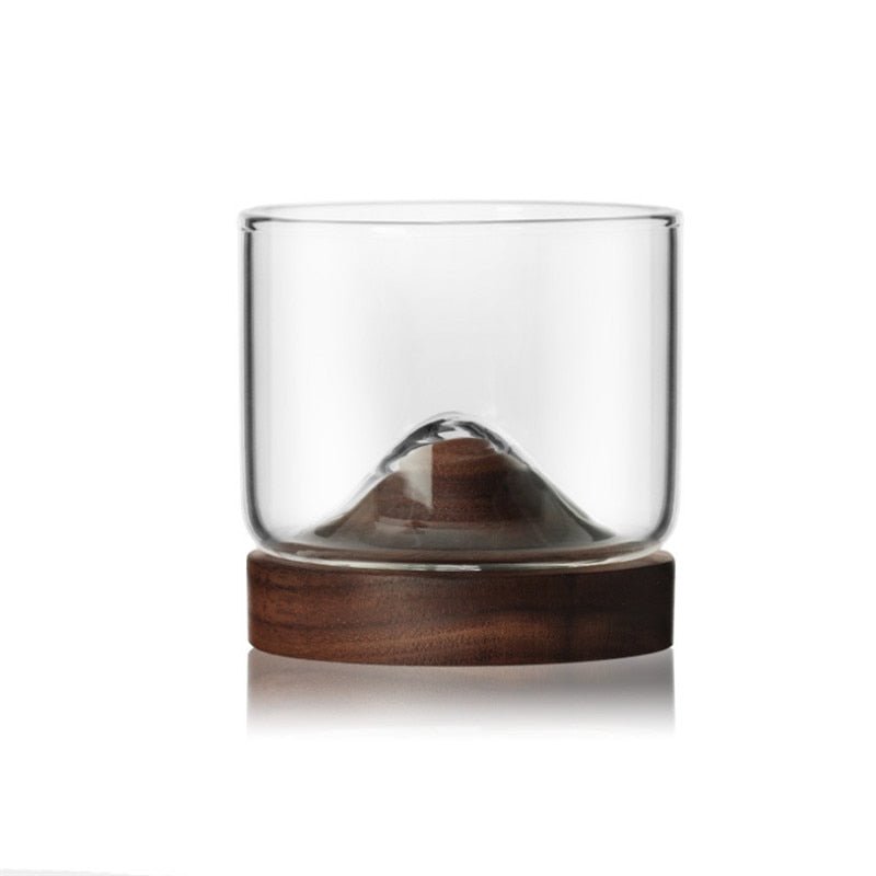 Whiskey Glass with Wooden Base - Casatrail.com