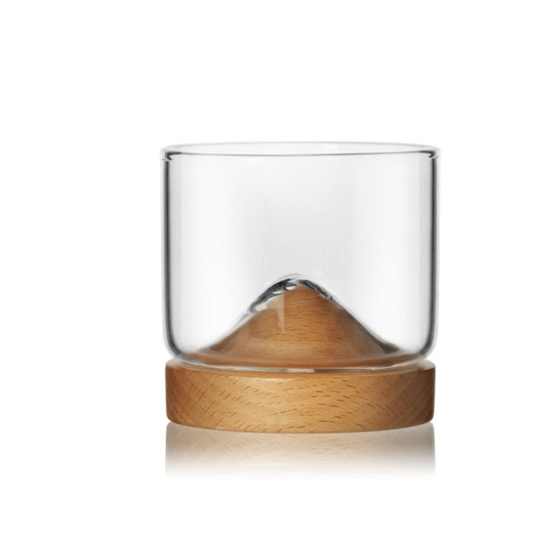 Whiskey Glass with Wooden Base - Casatrail.com