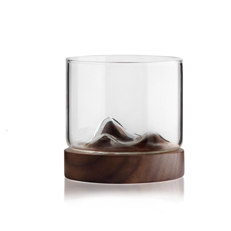 Whiskey Glass with Wooden Base - Casatrail.com