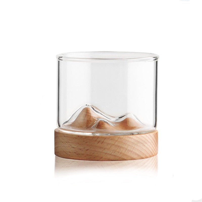 Whiskey Glass with Wooden Base - Casatrail.com