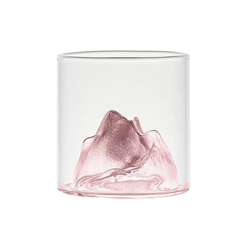 Whisky Glass Cup with 3D Mountain Water Artwork - Casatrail.com