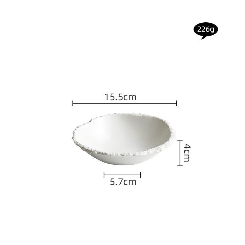 White Ceramic Soup Bowl for High - Grade Tableware - Casatrail.com