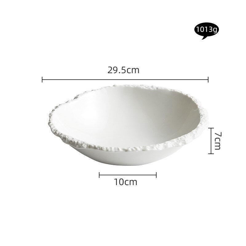 White Ceramic Soup Bowl for High - Grade Tableware - Casatrail.com