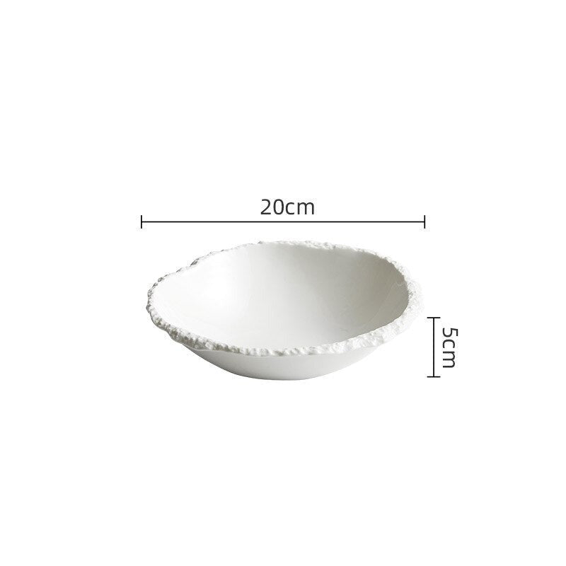 White Ceramic Soup Bowl for High - Grade Tableware - Casatrail.com