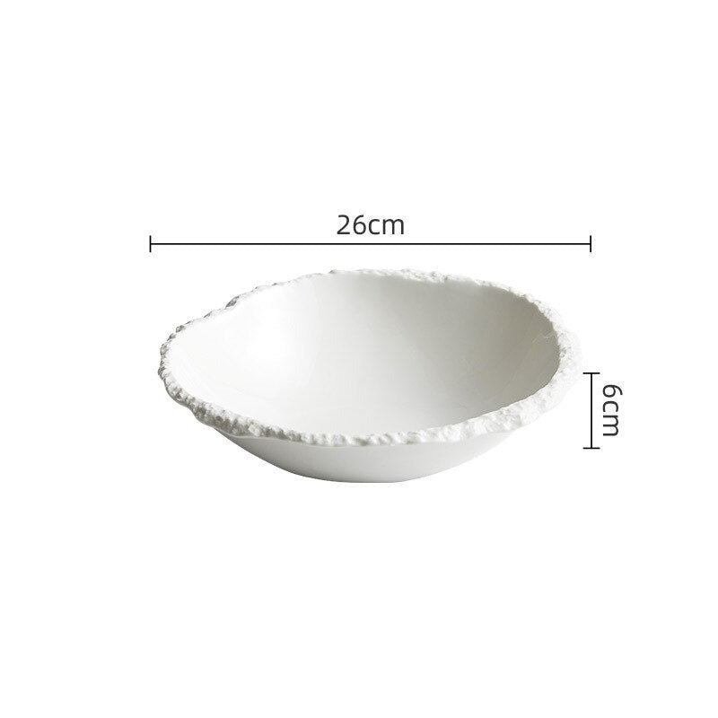 White Ceramic Soup Bowl for High - Grade Tableware - Casatrail.com