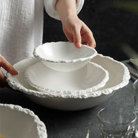 Thumbnail for White Ceramic Soup Bowl for High - Grade Tableware - Casatrail.com