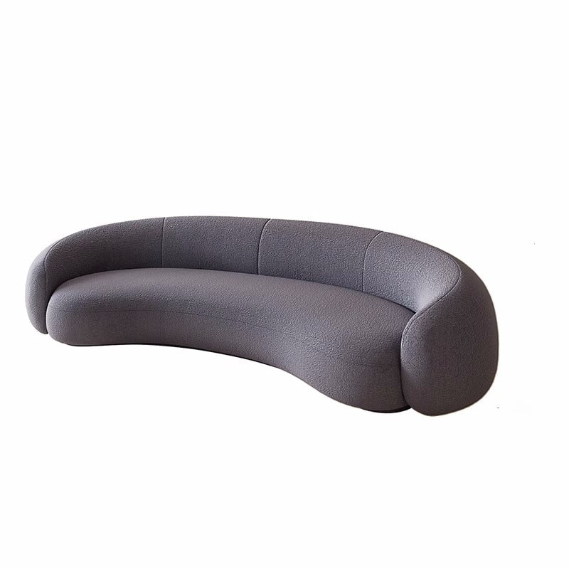 White Curved Sofa for Modern Living Rooms - Casatrail.com