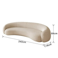 Thumbnail for White Curved Sofa for Modern Living Rooms - Casatrail.com