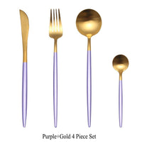 Thumbnail for White Gold Stainless Steel Cutlery Set - Casatrail.com