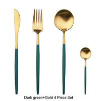 Thumbnail for White Gold Stainless Steel Cutlery Set - Casatrail.com