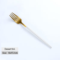 Thumbnail for White Gold Stainless Steel Cutlery Set - Casatrail.com