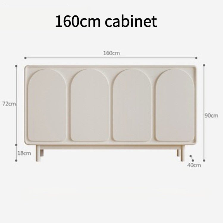 White Hallway Cabinet with 2 Doors and 4 Layers - Casatrail.com