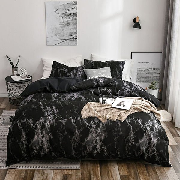 White Marble Pattern Bedding Set - Casatrail.com