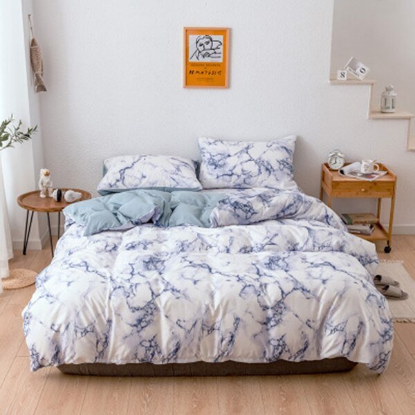 White Marble Pattern Bedding Set - Casatrail.com