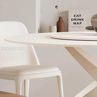 Thumbnail for White Round Kitchen Table with 360° Rotating Turntable - Casatrail.com