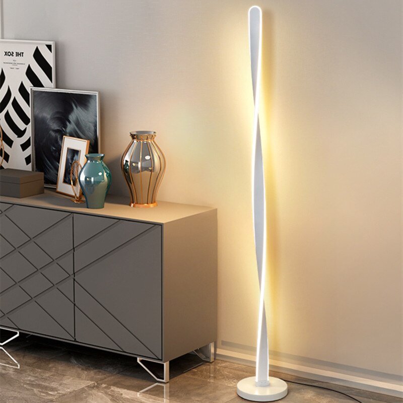 White Spiral Floor Lamp - Casatrail.com