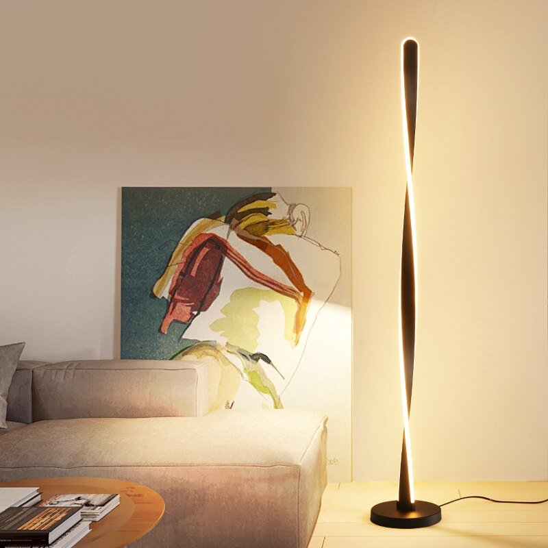 White Spiral Floor Lamp - Casatrail.com