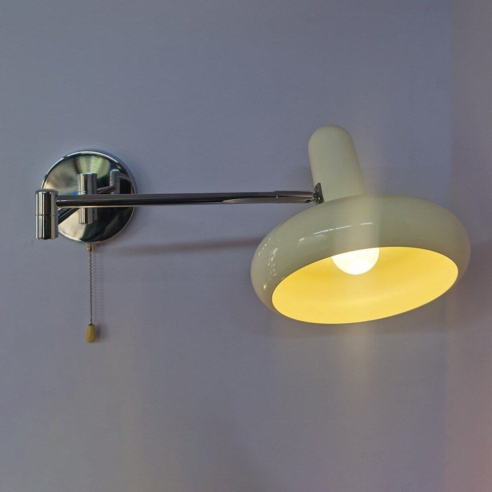 White Swing Arm LED Wall Lamp with E27 Sconce - Casatrail.com