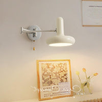 Thumbnail for White Swing Arm Wall Lamp with Adjustable LED Lights - Casatrail.com