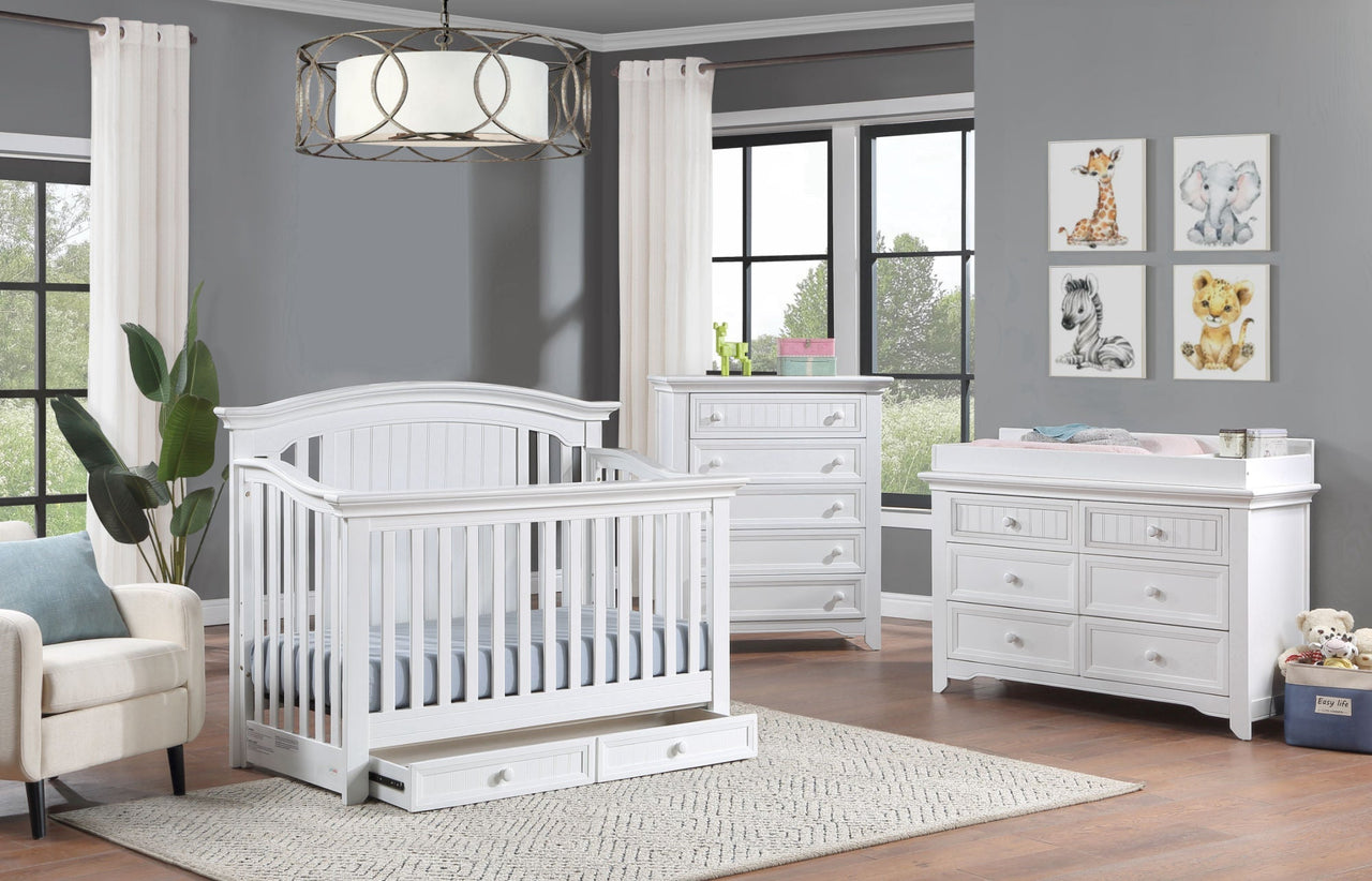 White Winchester Convertible Crib - Casatrail.com