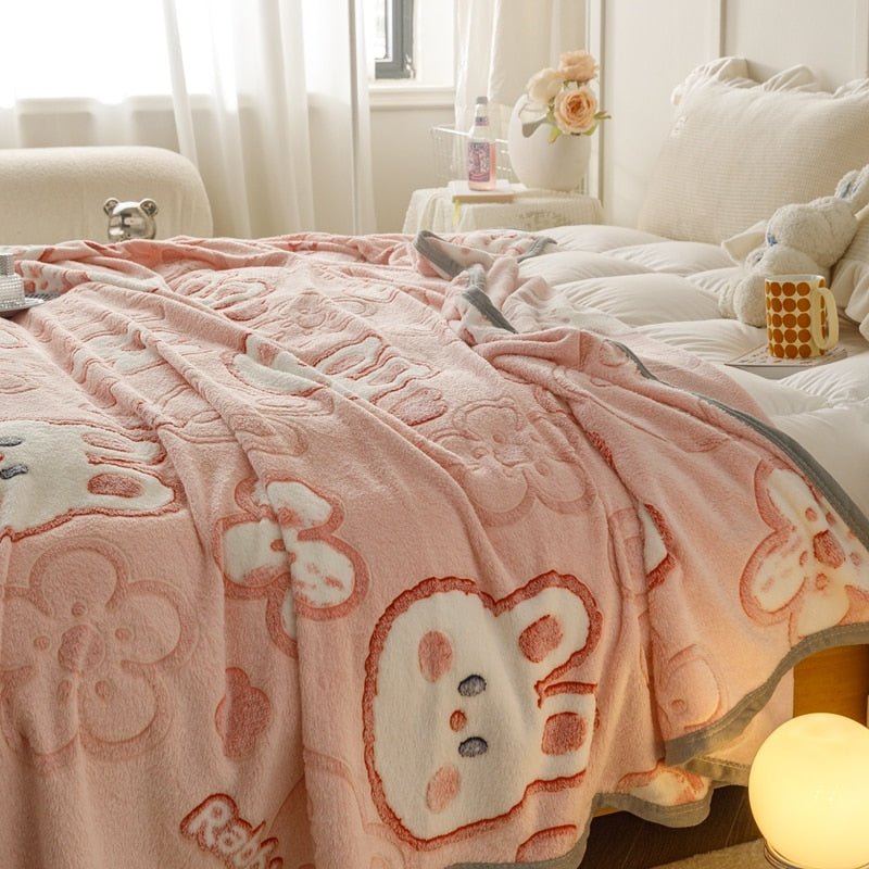 Winter Soft Coral Fleece Throw Blanket - Casatrail.com