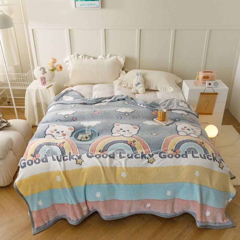 Winter Soft Coral Fleece Throw Blanket - Casatrail.com