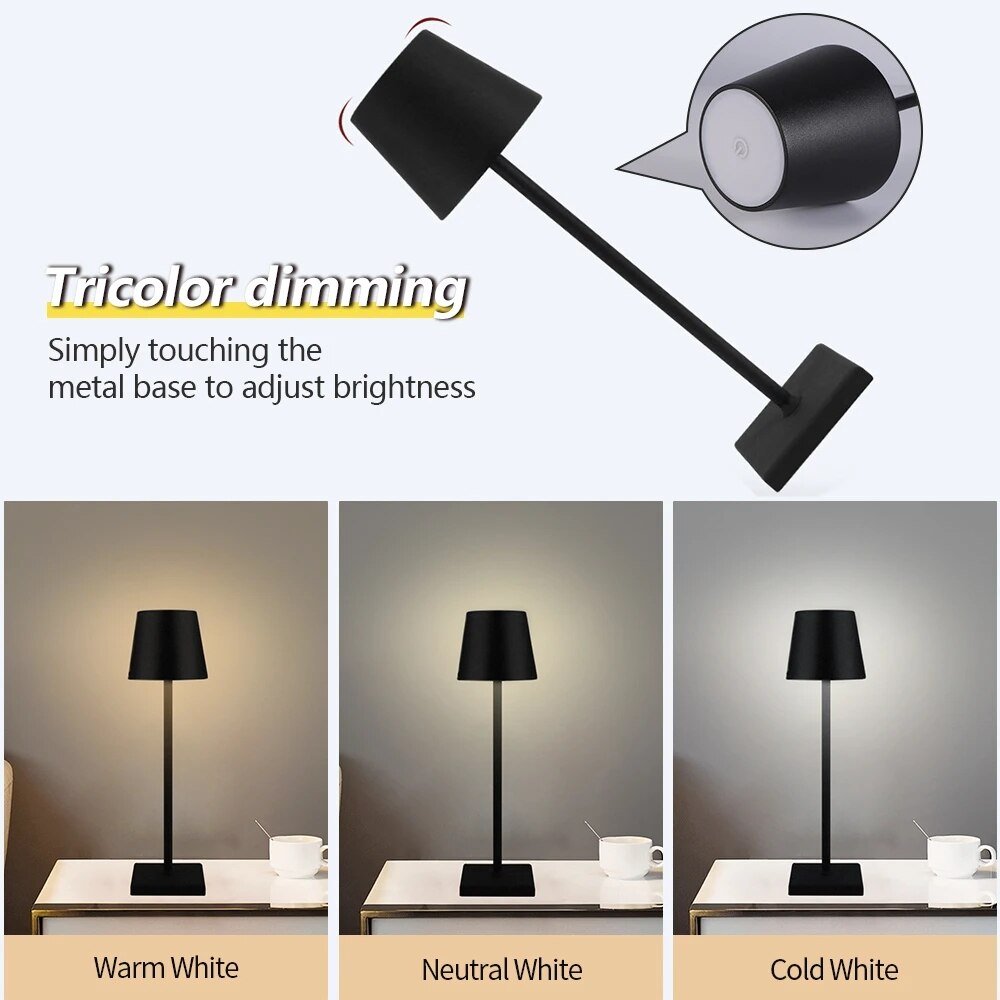 Wireless LED Desk Lamp USB Charging - Casatrail.com