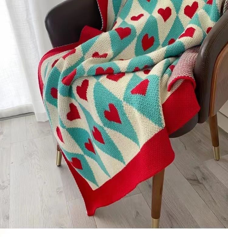 Wonderland Love Heart Knitted Blankets - Casatrail.com