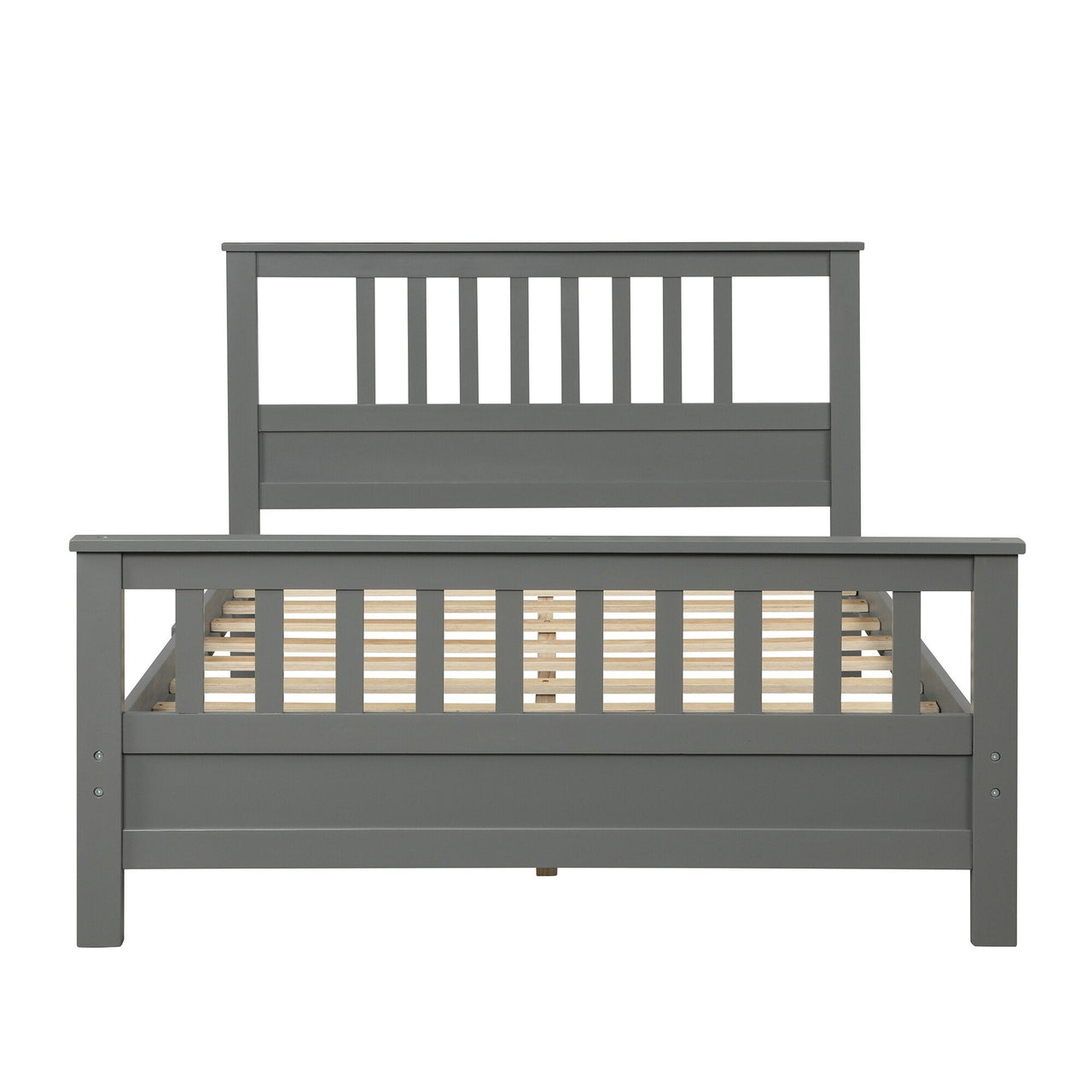 Wood Platform Bed in Gray Color - Casatrail.com