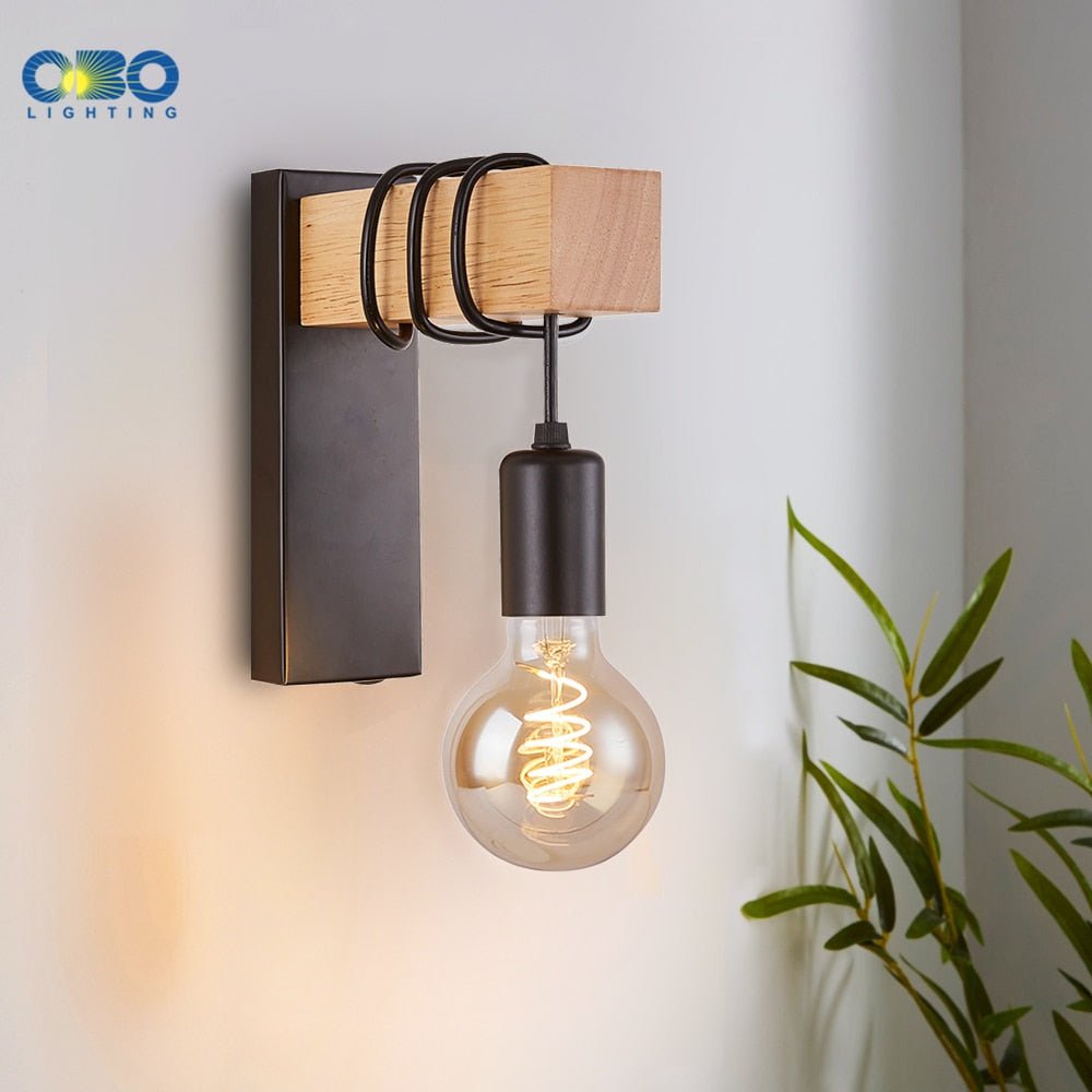 Wood Wall Light for Dining and Bedrooms - Casatrail.com