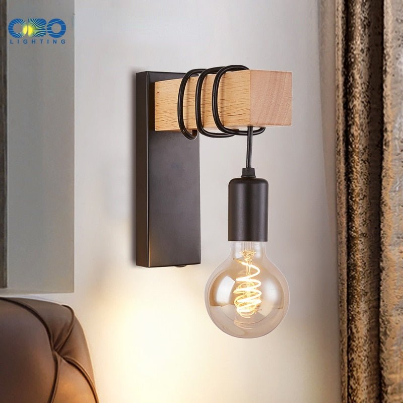 Wood Wall Light for Dining and Bedrooms - Casatrail.com
